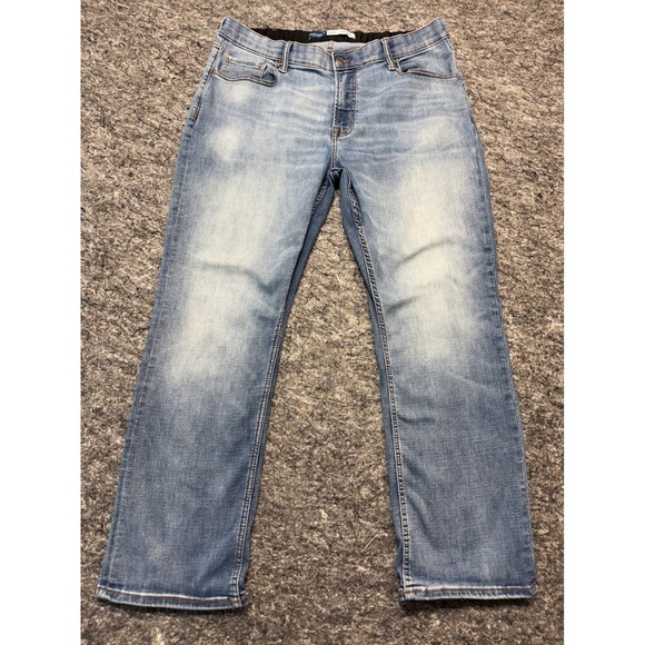 Old Navy Other - Old Navy 360 Stretch Straight Leg Jeans Mens 38x30 Light Wash Blue Denim Comfort